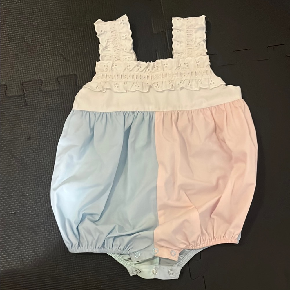 TBBC Pastel Blue and Pink Baby Romper